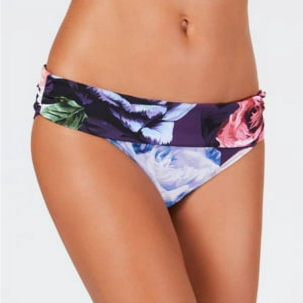 NWOT 10 La Blanca Bloom Field Floral Bikini Swim Bottom Swimsuit Beach Summer